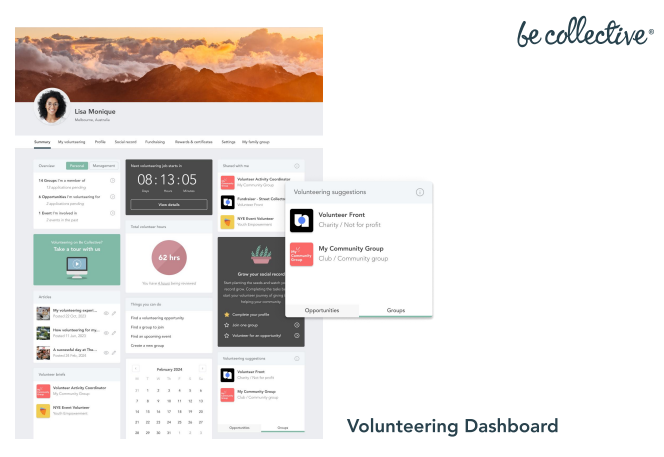 Be Collective Volunteering Dashboard