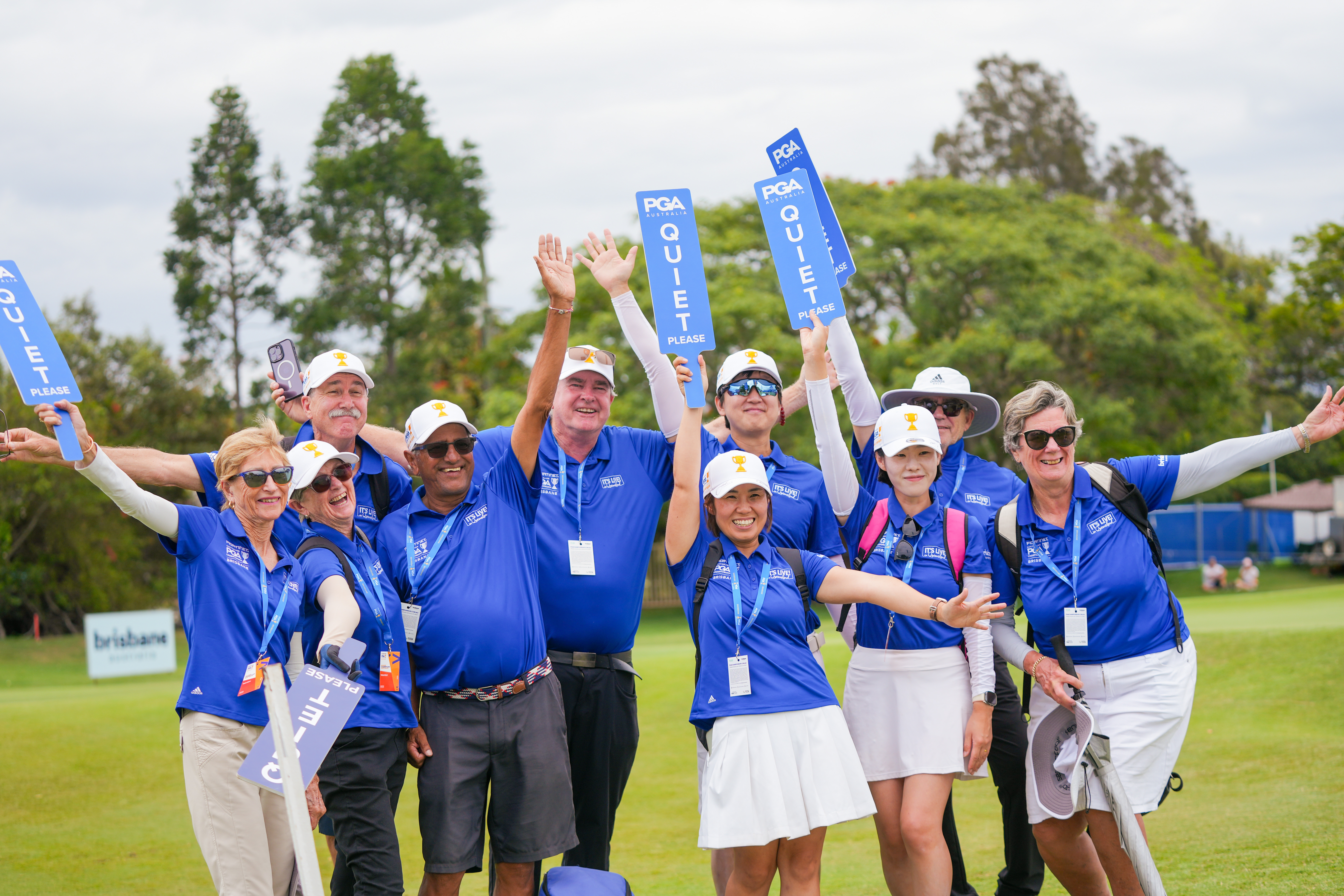 volunteers at the Australian PGA Golf event